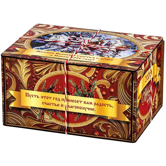 Сладкий новогодний подарок Золотые Узоры (малая) (Полезный)